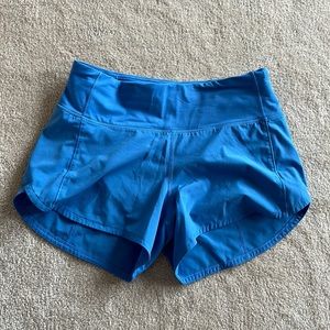 Lululemon 4in size 4 speed up shorts (blue)